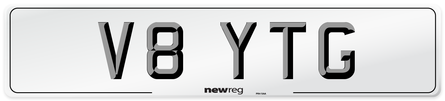 V8 YTG Number Plate from New Reg
